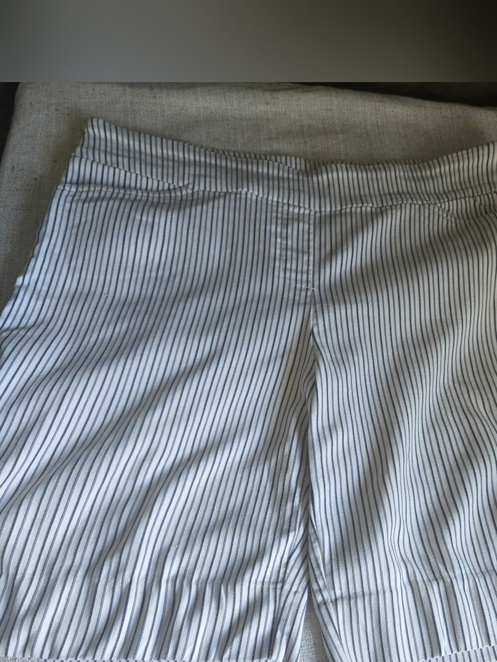 Hilary Radley White and Navy Striped Shorts